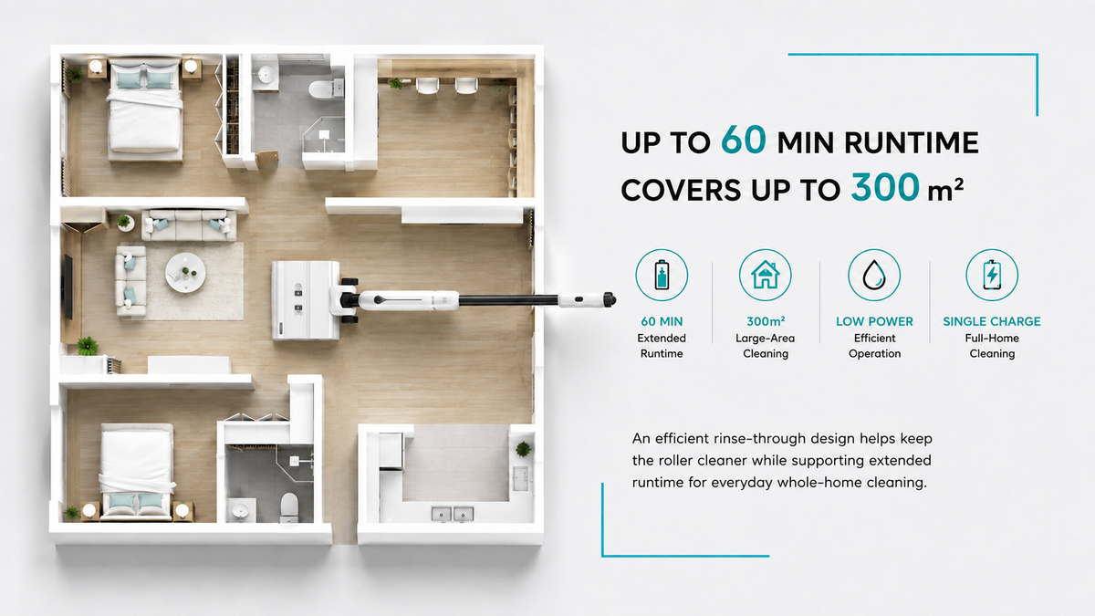 60min / 300m²